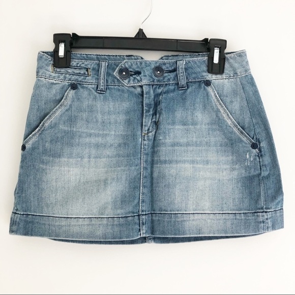 American Eagle Jean/Denim Mini Skirt Size 0 - Picture 1 of 12